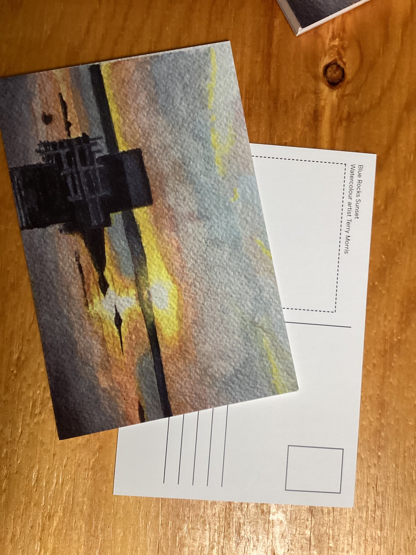 Postcard Blue Rocks Sunset