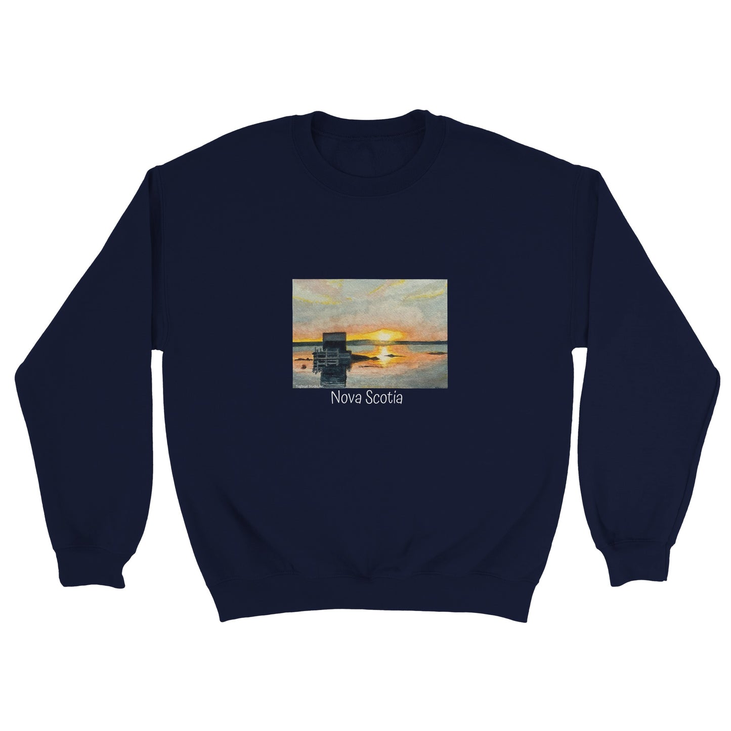 Blue Rocks Sunset - Sweat-shirt unisexe à col rond