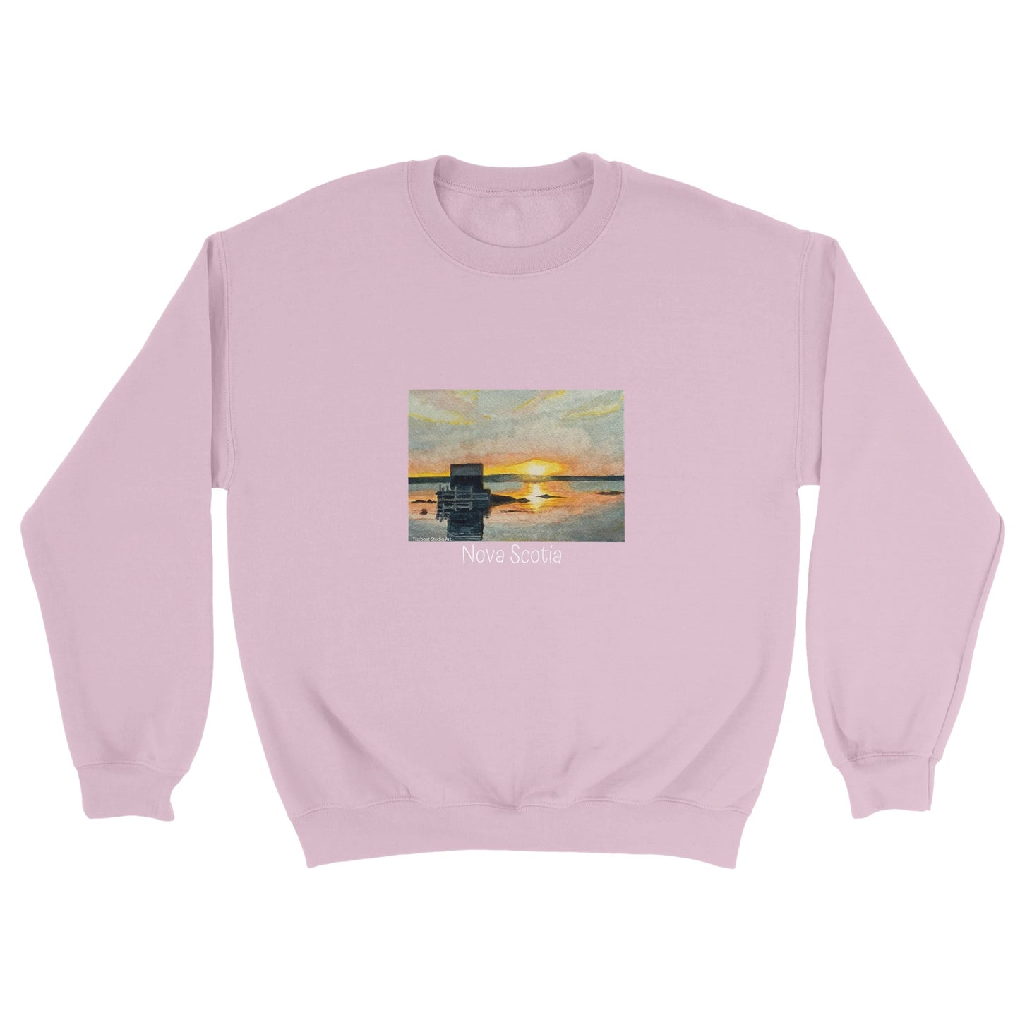 Blue Rocks Sunset - Sweat-shirt unisexe à col rond